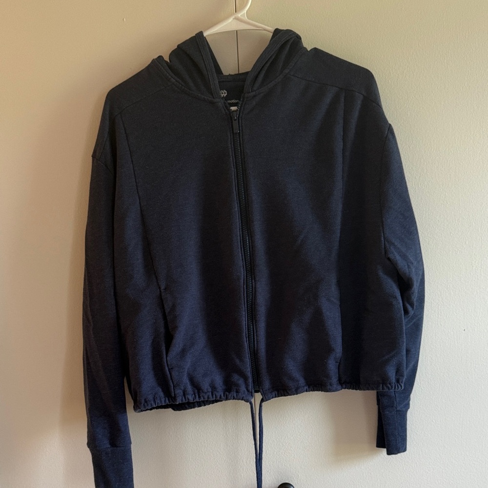Navy Blue Zip-Up Hoodie
